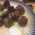 Verity G's cooksnap of when they made Spicy lamb meatballs with a tangy yoghurt sauce.