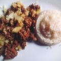 El cooksnap de Iván Morales cuando hizo Carne de cerdo con nabo y salsa de soya, para comer con arroz. Apto celíacos y alérgicos.