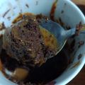 El cooksnap de Camila Gomez cuando hizo Volcán de chocolate en taza.