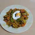 El cooksnap de Eduardo Pascual Fernández cuando hizo Verduras al wok con curry y huevo poché.