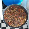 El cooksnap de irene sanchez cuando hizo Arroz al horno de pollo con champiñones.
