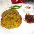 Manisha's Desi kitchen's cooksnap of when they made Palak Lachha Paratha.