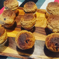 El cooksnap de Pablo cuando hizo Muffins de plátano y arándanos.