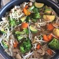 El cooksnap de Caro Fregoso cuando hizo Chop suey vegetariano.