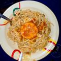 Muh'Bashir Oni Bashir's cooksnap of when they made Jollof Spaghetti and Beans.