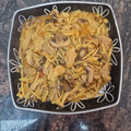 El cooksnap de Melanio Esteban cuando hizo Fideos con secreto ibérico, panceta, setas y trufa negra.