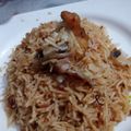 Farwa Ali's cooksnap of when they made Daighi biryani.