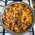 El cooksnap de Laura Reyes cuando hizo Huevos con chorizo.