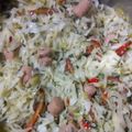 El cooksnap de Carlos Orozco cuando hizo Repollo al Vapor con Salchichas de Res.