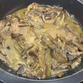 El cooksnap de Mónica cuando hizo Cabeza de lomo con champiñones a la cerveza.