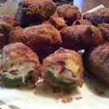 shaun.hanselcabco's cooksnap of when they made stuffed jalapenos wrapped in bacon.