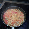 El cooksnap de Karel Nul Nul Zeven cuando hizo Espaguetis con mejillones.