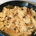 El cooksnap de Paqui Vizuete cuando hizo Cous cous con pollo, cebolla caramelizada y pasas.