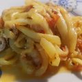 El cooksnap de Karen Zubiaurre cuando hizo Fideos o zoodles de zucchini con tomate, albahaca y pollo 🍝💪🏻.