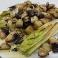 El cooksnap de LaMachin cuando hizo Endivias a la plancha con champiñones al ajillo.