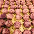 Lau Lavina 的 Sweet potato snowball cookie 紫薯雪球曲奇 cooksnap