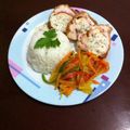 El cooksnap de Carmen cuando hizo Vegetales salteados con aceite de coco y cúrcuma.