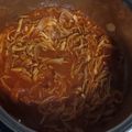 El cooksnap de Andrea Denisse Rodríguez cuando hizo Tinga de pollo.