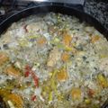 El cooksnap de Hugo Antonio Reyes cuando hizo Pollo a la cerveza en disco de arado.