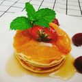 Cooksnap của Phương Linh Lê khi họ làm theo món Pancake Dâu Tươi Mật Ong