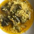 El cooksnap de @tesa.cuina cuando hizo Arroz con alcachofas, guisantes y azafrán.