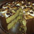 BeckyG1280's cooksnap of when they made S'more Cake.
