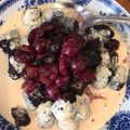 kezdő gourmet Cooksnap-ja, amikor elkészítette a(z) Édesburgonyás mákosnudli angolkrémmel és meggymártással              -gluténmentes- receptet.