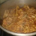 El cooksnap de Micaela Facal cuando hizo Guiso de fideos con carne.