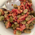 El cooksnap de mis-cocteles cuando hizo Habas con jamón y huevo frito.
