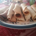 El cooksnap de Josefina Constantini cuando hizo Panqueques con manjar.