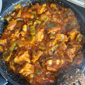 El cooksnap de Ainoa Doñas cuando hizo Costillejas de cerdo con tomate frito pimientos y berenjenas.