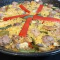 El cooksnap de @tesa.cuina cuando hizo Paella valenciana de carne, albóndigas y verdura variada.