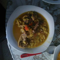 El cooksnap de Joseantonio Diaznuñez cuando hizo Arroz con conejo y costillitas de cerdo.