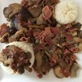 El cooksnap de Jonas Cobos cuando hizo Salteado de setas con miel y jamón.