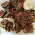 El cooksnap de Jonas Cobos cuando hizo Salteado de setas con miel y jamón.
