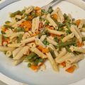 El cooksnap de Mayra cuando hizo Macarrones integrales con salmón y calabacín.