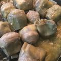 El cooksnap de Cruz C. cuando hizo Alcachofas al ajillo.