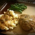 Ronnie's cooksnap of when they made Salisbury Steak.