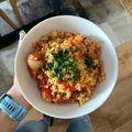 Cooksnap Aśka z czasów, kiedy przygotował Pęczak z rydzami, papryką pieczoną o nucie wędzonej papryki.