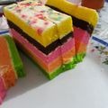 Cooksnap dari Ye Xiao Wei untuk resep Steamed Rainbow cake moiiiisst.