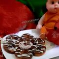 Sheela Biswas 's cooksnap of when they made ডিমছাড়া চকোলেট ডোনাট্(eggless chocolate doughnut recipe in Bengali).