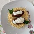 El cooksnap de Monse Vega cuando hizo Koftas con salsa de yogurt en freidora de aire.