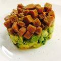 El cooksnap de Irene-Guirao cuando hizo Tartar de atún y aguacate con helado de wasabi.