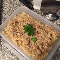El cooksnap de Leslie Hernández cuando hizo Fusilli con tonno (atún).