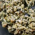 El cooksnap de Florencia Sosa cuando hizo Arroz con espinaca y queso light.