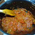 El cooksnap de Juli Pe Ca cuando hizo Chutney de papaya (o mango).