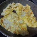 El cooksnap de Day Marcela cuando hizo Tortas de coliflor con huevo.