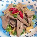 劉瀞文 的 涼拌麻油豬肝 cooksnap