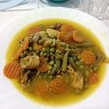 El cooksnap de Ari Rodriguez cuando hizo Trigo tierno con calamar y menestra de verduras.