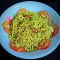 Poonam Singh का कुकस्नैप जब उन्होंने वेजिटेबल मैगी विद चीज़ (vegetable maggi with cheese recipe in hindi) बनाया था।